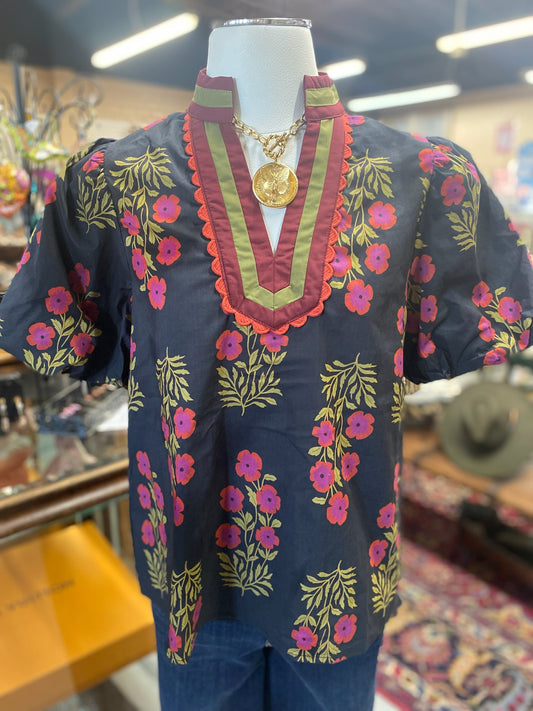 Faye Top puff sleeves