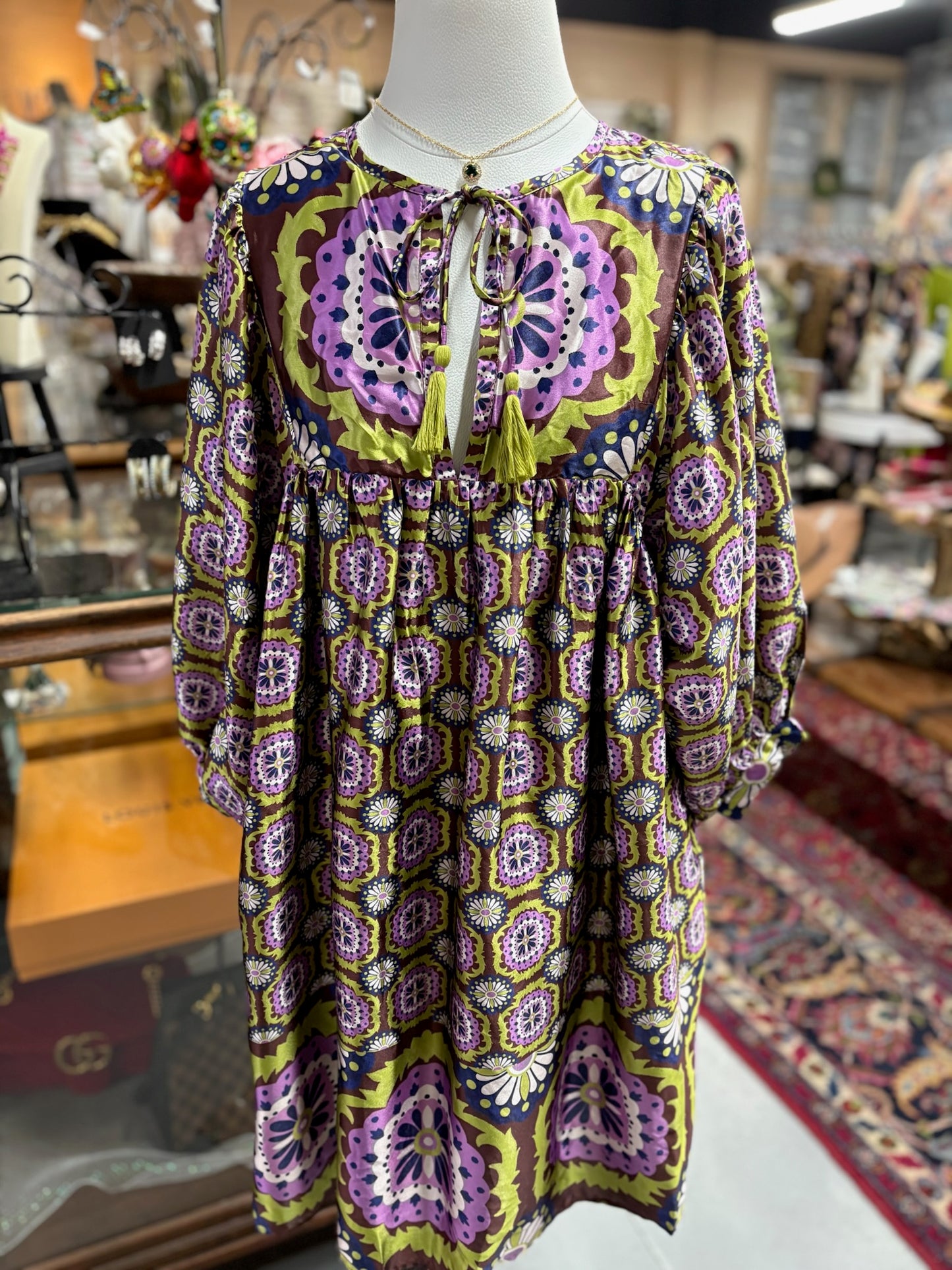 Medallion Border Dress