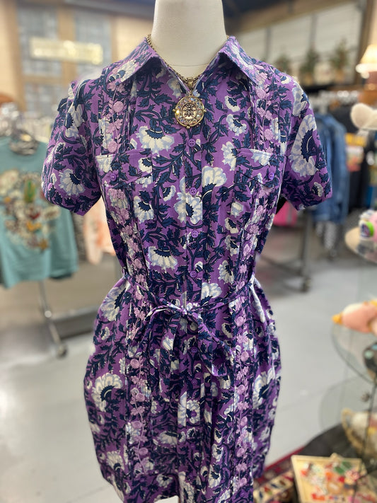 Dominga Dress with Pockets and Embroidery