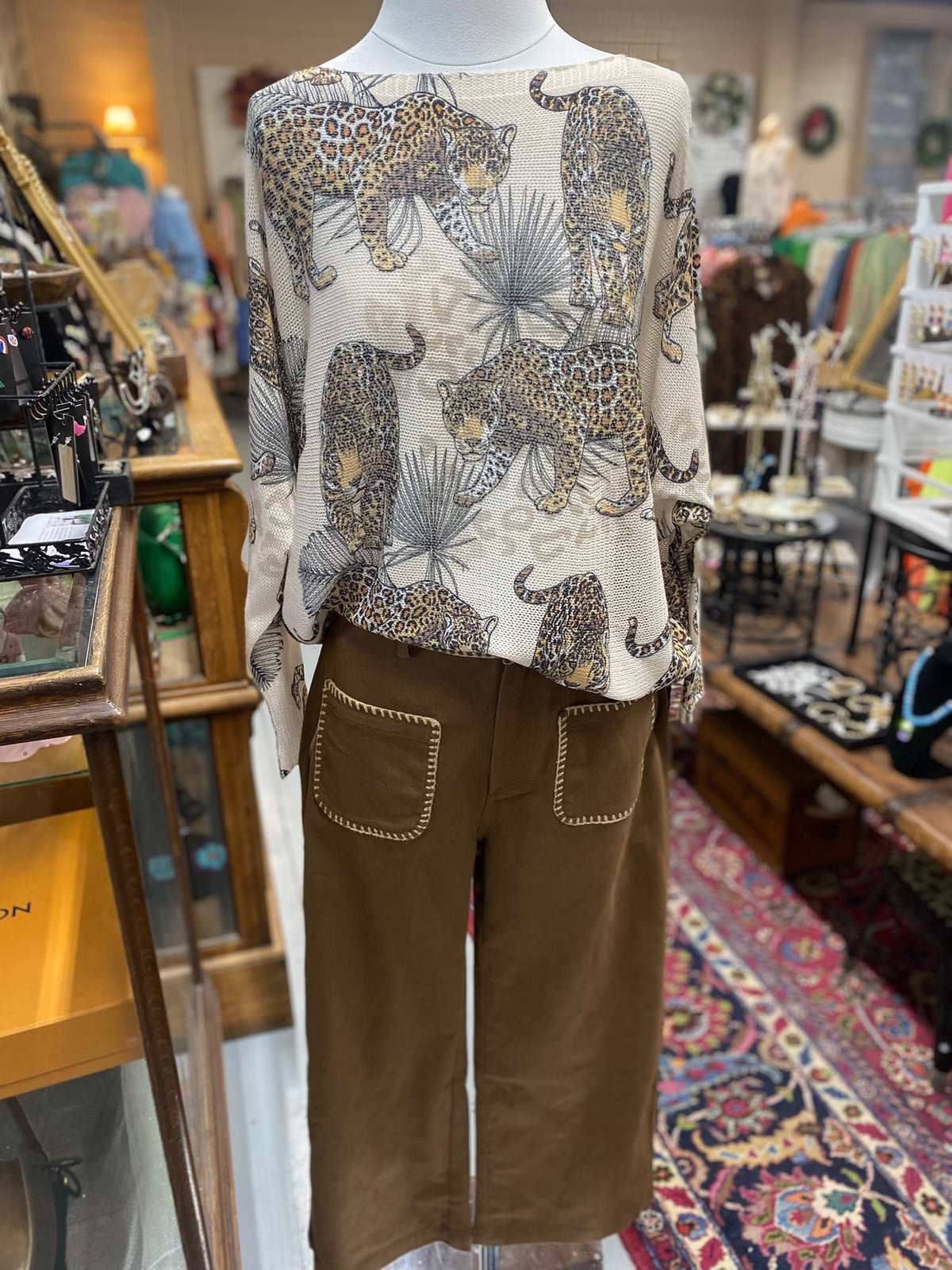 Toffee Stitch Pants with Pockets